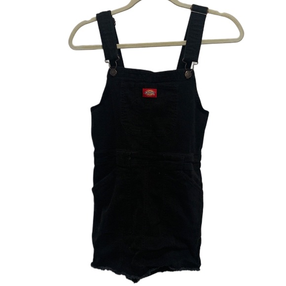Dickies Black Pinafore Overalls Mini Dress - Picture 1 of 11